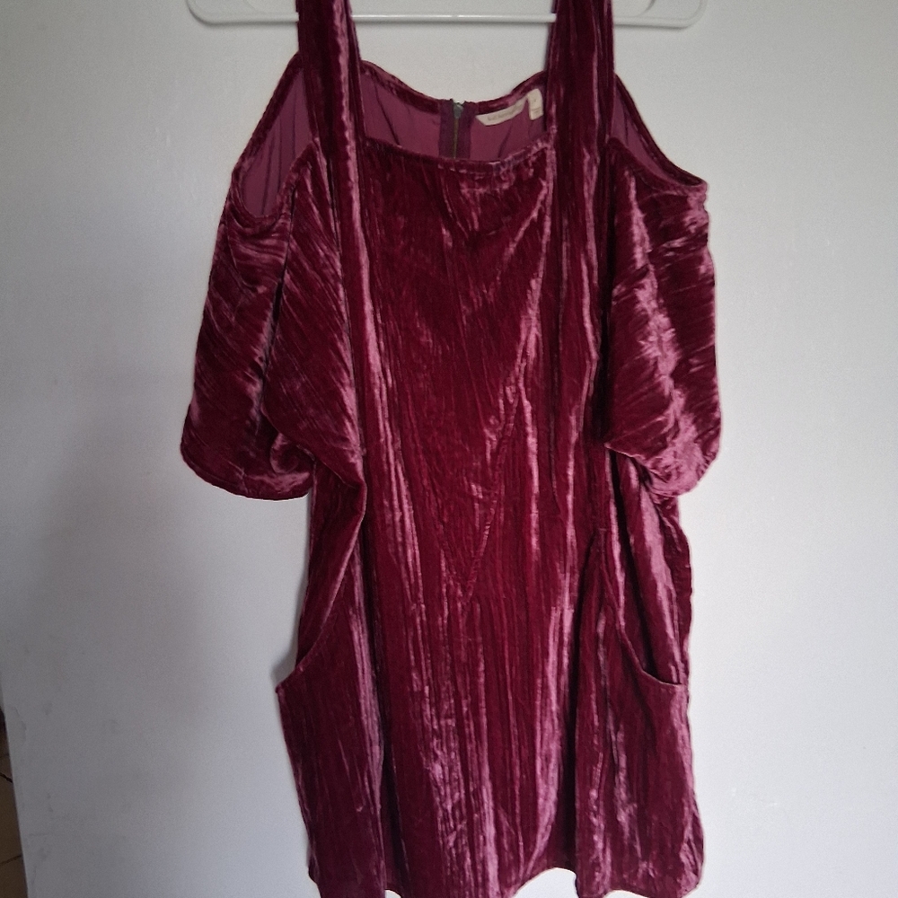Velvet Cold Shoulder Top